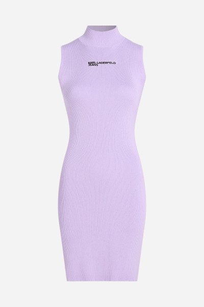 RUHA KARL LAGERFELD JEANS KLJ SLESS MOCK NECK KNIT DRESS - Kép 5