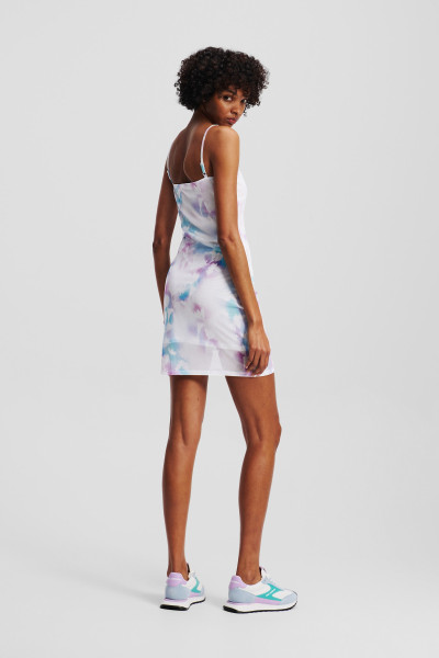 RUHA KARL LAGERFELD JEANS KLJ MESH AOP SLIP DRESS - Kép 3