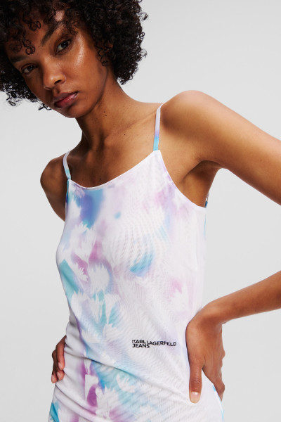 RUHA KARL LAGERFELD JEANS KLJ MESH AOP SLIP DRESS - Kép 4