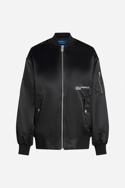 BUNDA KARL LAGERFELD JEANS KLJ OVERSIZED SATIN BOMBER - Fotografie č. 5