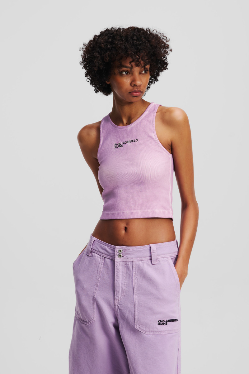 Top Karl Lagerfeld Jeans Klj Washed Ribbed Tank Lavendula