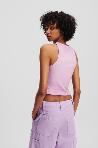 TOP KARL LAGERFELD JEANS KLJ WASHED RIBBED TANK - Kép 3