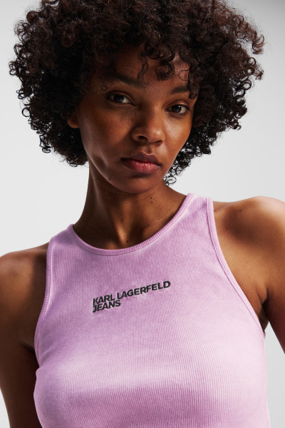 TOP KARL LAGERFELD JEANS KLJ WASHED RIBBED TANK - Kép 4