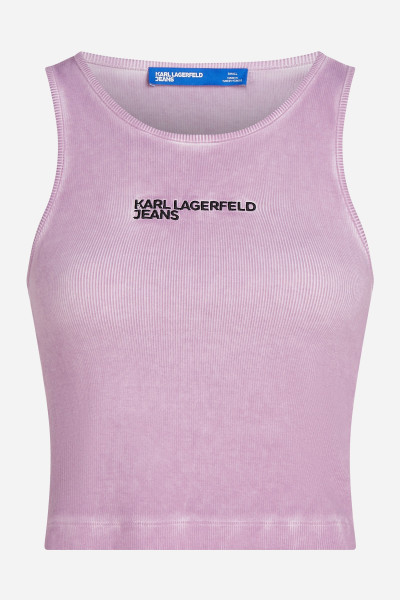TOP KARL LAGERFELD JEANS KLJ WASHED RIBBED TANK - Kép 5