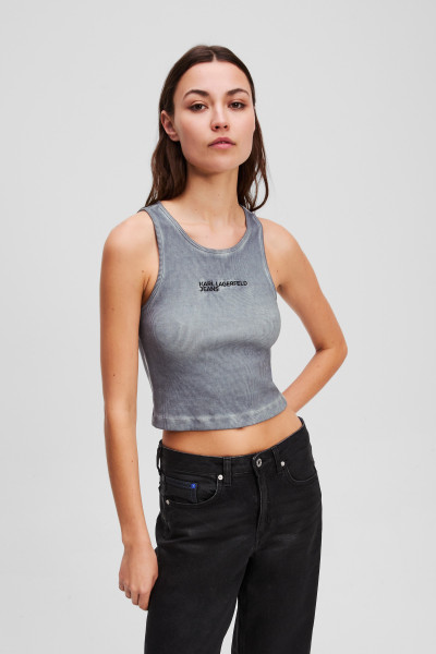 TOP KARL LAGERFELD JEANS KLJ WASHED RIBBED TANK - Kép 1