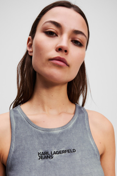 TOP KARL LAGERFELD JEANS KLJ WASHED RIBBED TANK - Kép 4