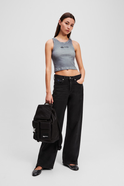 TOP KARL LAGERFELD JEANS KLJ WASHED RIBBED TANK - Kép 2