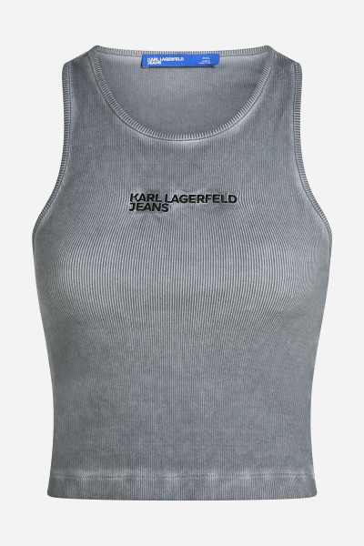 TOP KARL LAGERFELD JEANS KLJ WASHED RIBBED TANK - Kép 5