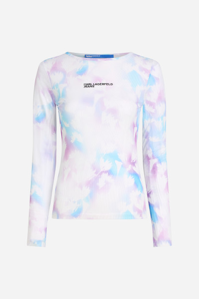 PÓLÓ KARL LAGERFELD JEANS KLJ MESH AOP TOP - Kép 5