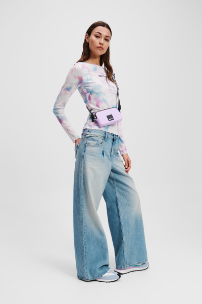 PÓLÓ KARL LAGERFELD JEANS KLJ MESH AOP TOP - Kép 2