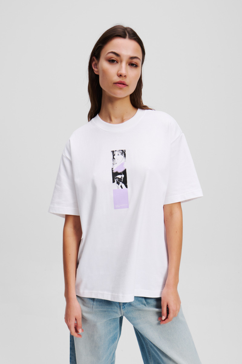 Tričko Karl Lagerfeld Jeans Klj Relax Repeated Karl Tee White