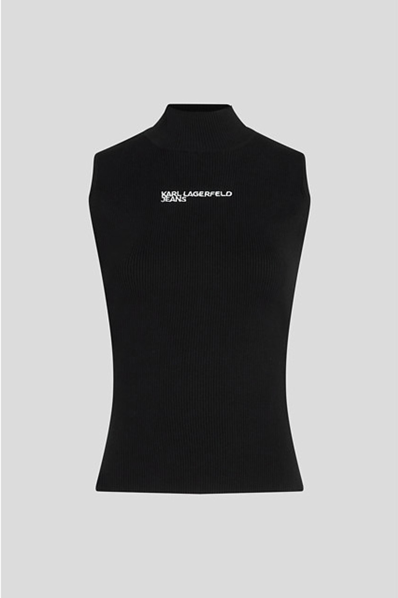 Pulóver Karl Lagerfeld Jeans Klj Knitted Top Black