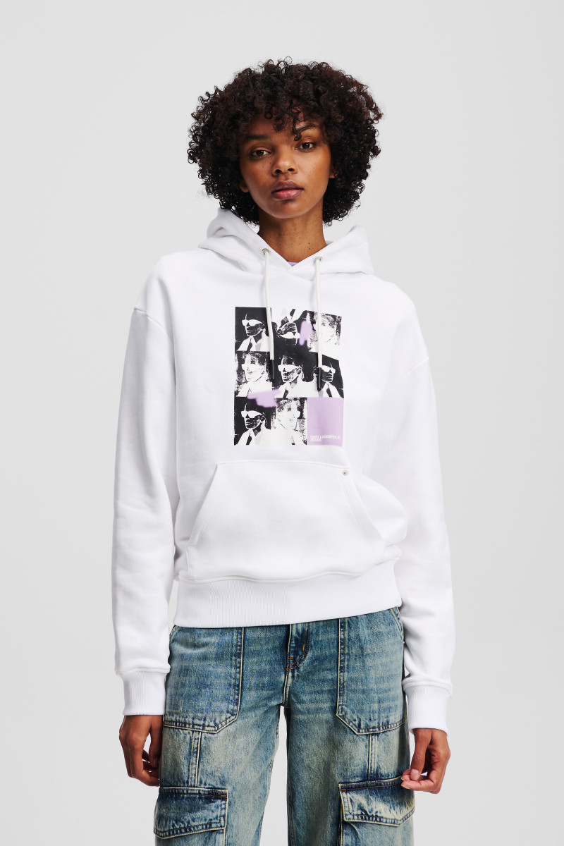 Melegítő Felső Karl Lagerfeld Jeans Klj Relax Repeat Karl Hoodie White