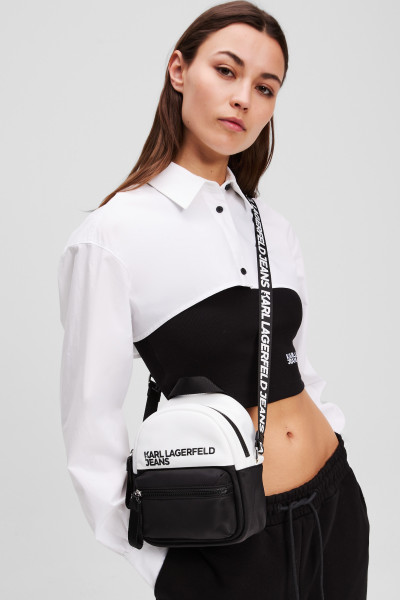 CROSSBODY KARL LAGERFELD JEANS KLJ ESSENTIAL NYLON BP CB B/W - Fotografie č. 2
