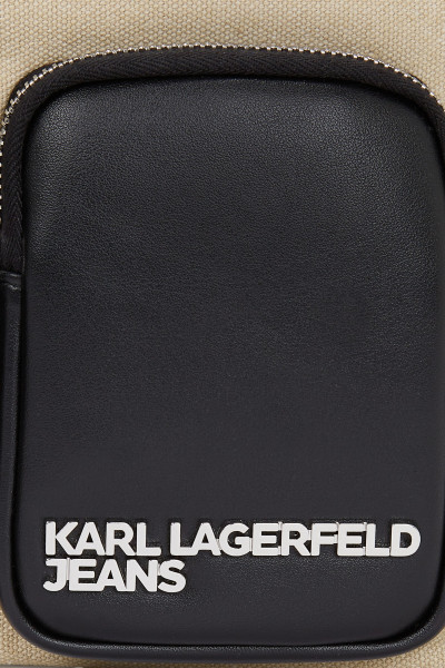 TAŠKA KARL LAGERFELD JEANS KLJ CANVAS MIXED BUCKET BAG - Fotografie č. 5
