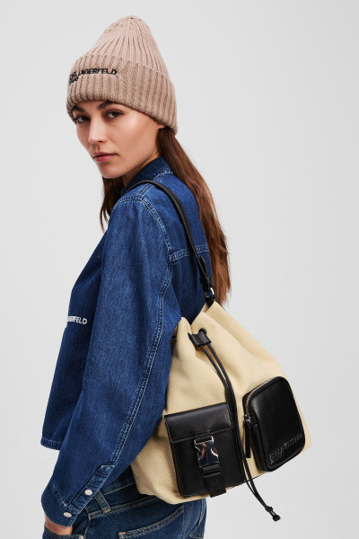 TAŠKA KARL LAGERFELD JEANS KLJ CANVAS MIXED BUCKET BAG - Fotografie č. 2