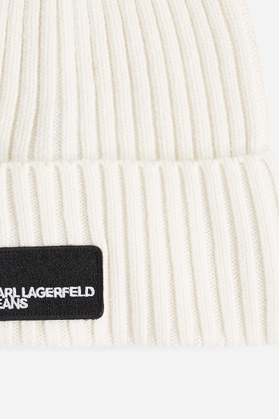 SAPKA KARL LAGERFELD JEANS KLJ TURNED UP BEANIE - Kép 3