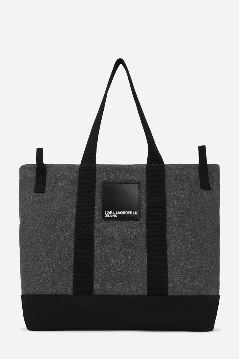 Táska Karl Lagerfeld Jeans Klj Xl Shopper Denim Washed Black