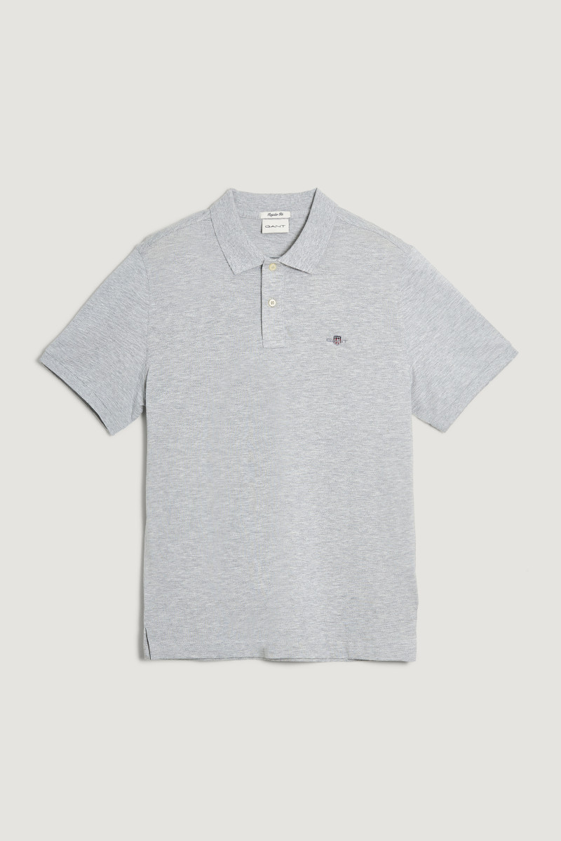E-shop POLOKOŠILE GANT REG SHIELD SS PIQUE POLO CLOUD GREY MELANGE