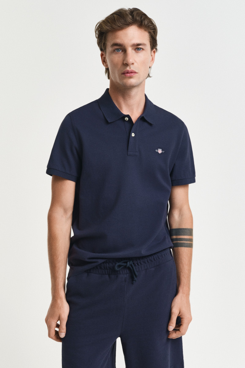 POLOKOŠEĽA GANT REG SHIELD SS PIQUE POLO EVENING BLUE