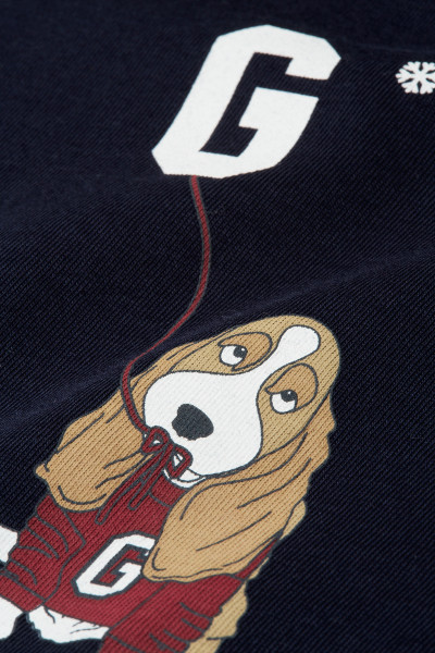 TOP GANT DOG AND SNOWFLAKES PRINT LS TOP - Fotografia č. 3