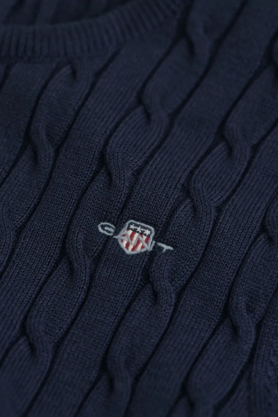 SVETR GANT STRETCH COTTON CABLE SS C-NECK - Fotografie č. 2