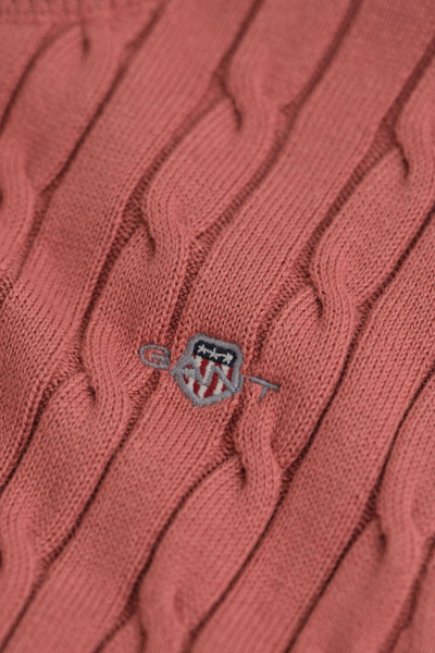 SVETR GANT STRETCH COTTON CABLE SS C-NECK - Fotografie č. 2