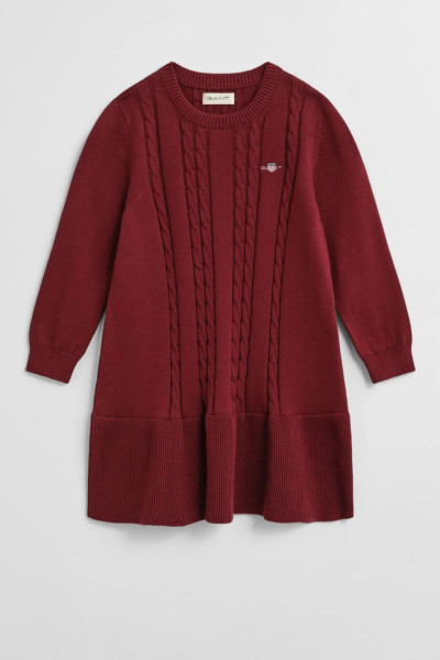ŠATY GANT COTTON CABLE DRESS - Fotografia č. 1
