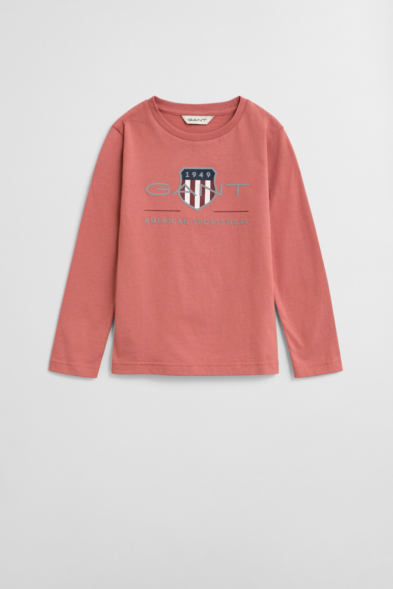 E-shop TRIČKO GANT ARCHIVE SHIELD LS T-SHIRT FADED BRICK