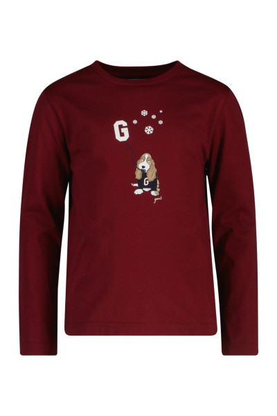 TOP GANT DOG AND SNOWFLAKES PRINT LS TOP - Fotografia č. 1