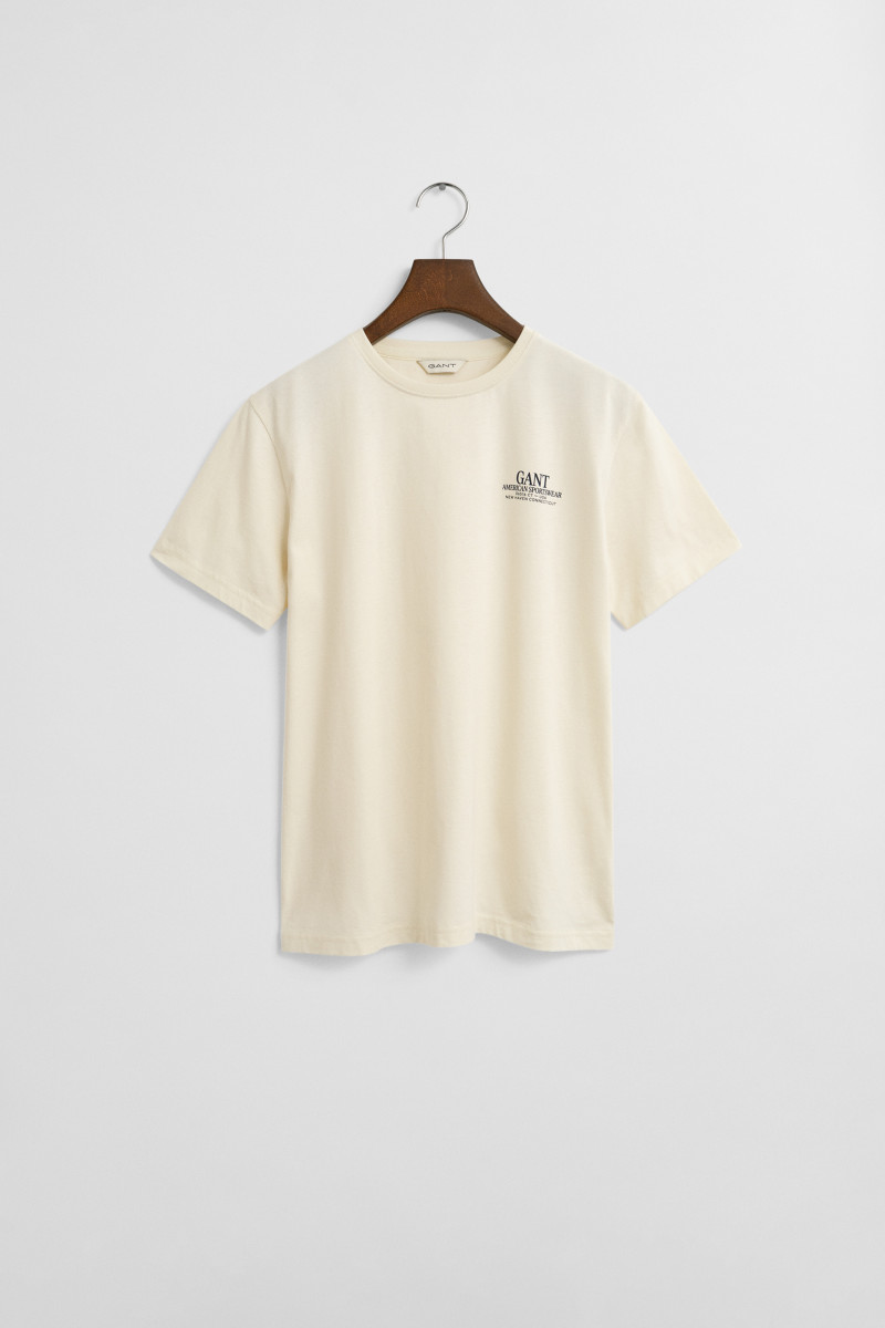 GANT EXCLUSIVE HERITAGE 2.0 GRAPHIC SS TSHIRT - T-shirt imprimé - ruby red/rouge