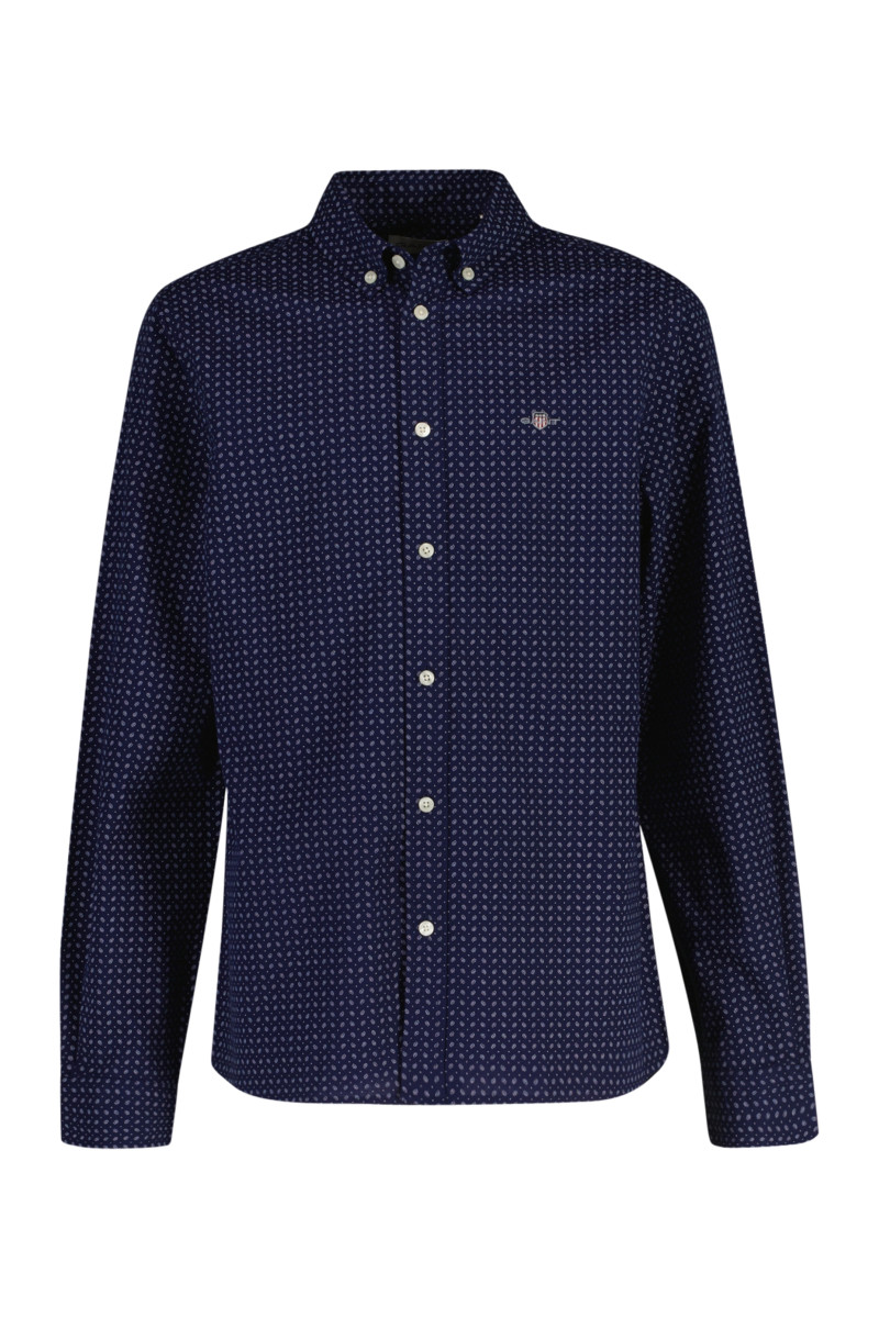 KOŠILE GANT POPLIN MICRO PRINT BD SHIRT CLASSIC BLUE