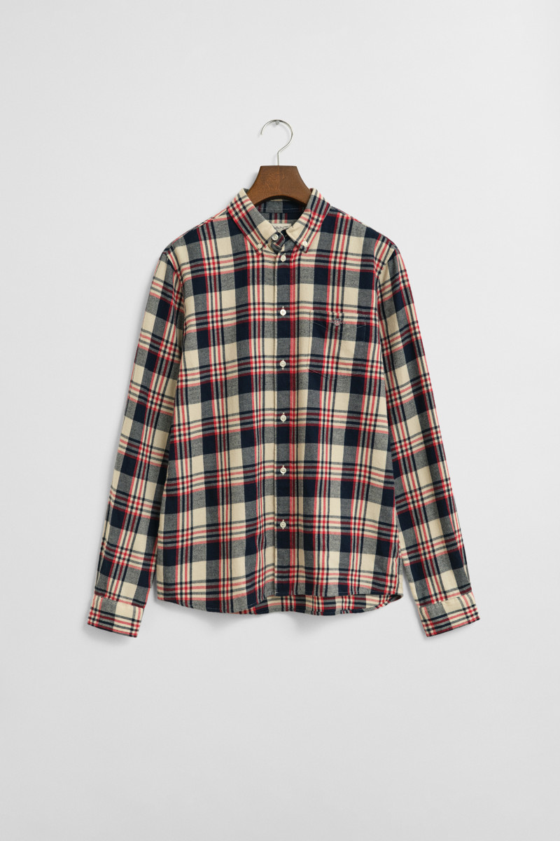 KOŠILE GANT CHECKED FLANNEL BD SHIRT RUBY RED