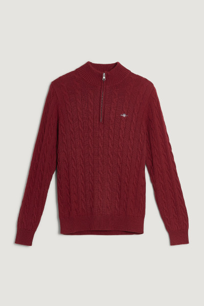 PULÓVER GANT COTTON CABLE HALF ZIP - Kép 1