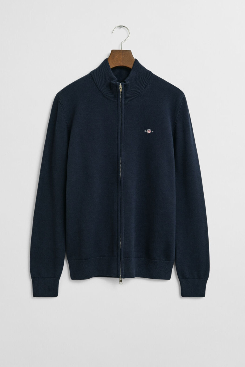 KARDIGÁN GANT CASUAL COTTON CARDIGAN EVENING BLUE