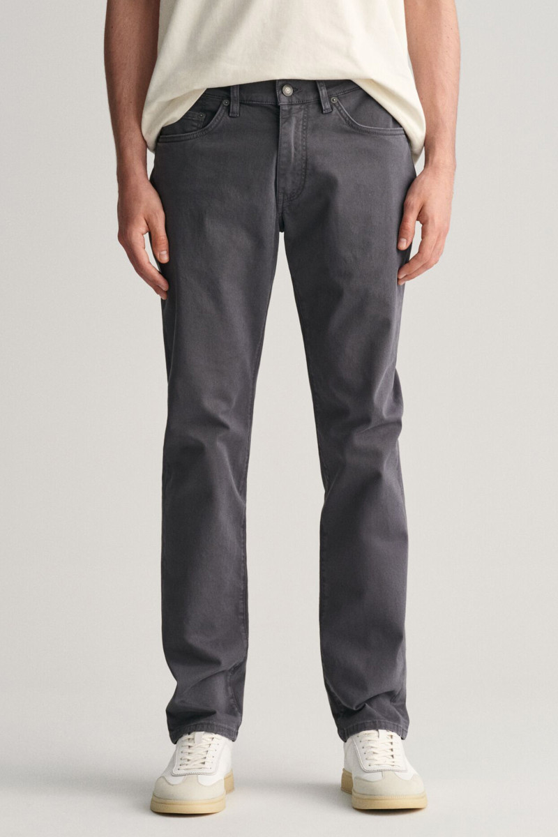 DŽÍNSY GANT SLIM DESERT JEANS ANTRACITE