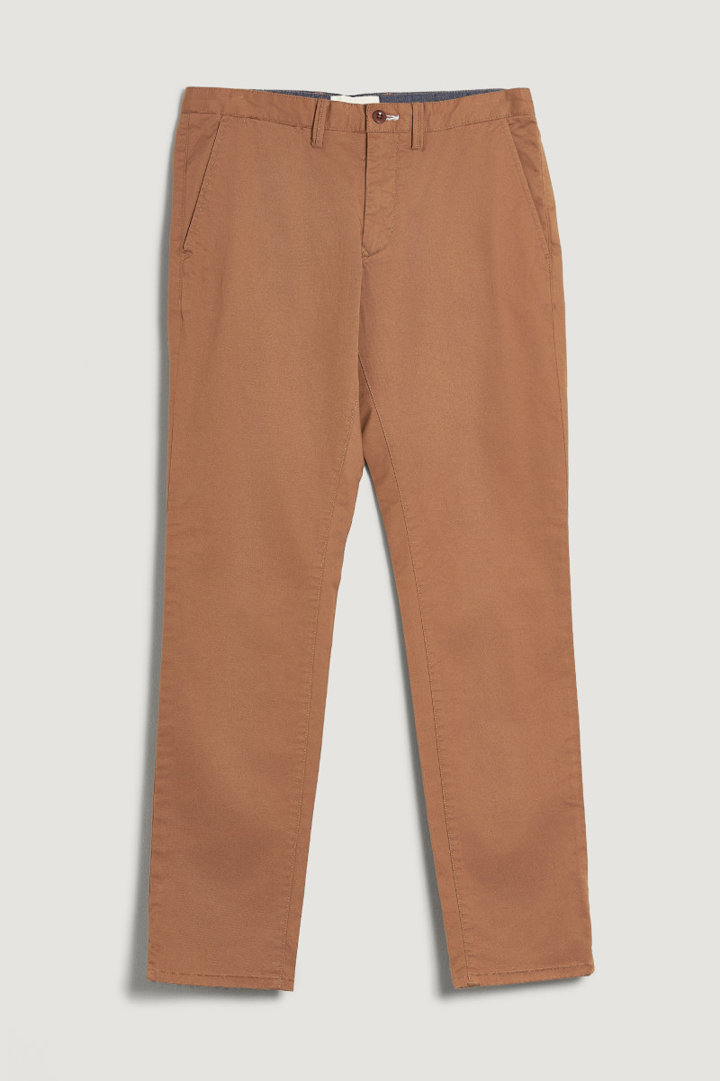 KALHOTY GANT SLIM TWILL CHINOS ROASTED WALNUT