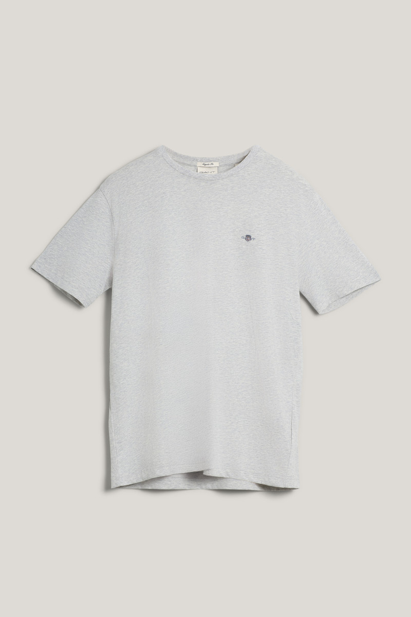 E-shop TRIČKO GANT REG SHIELD SS T-SHIRT CLOUD GREY MELANGE