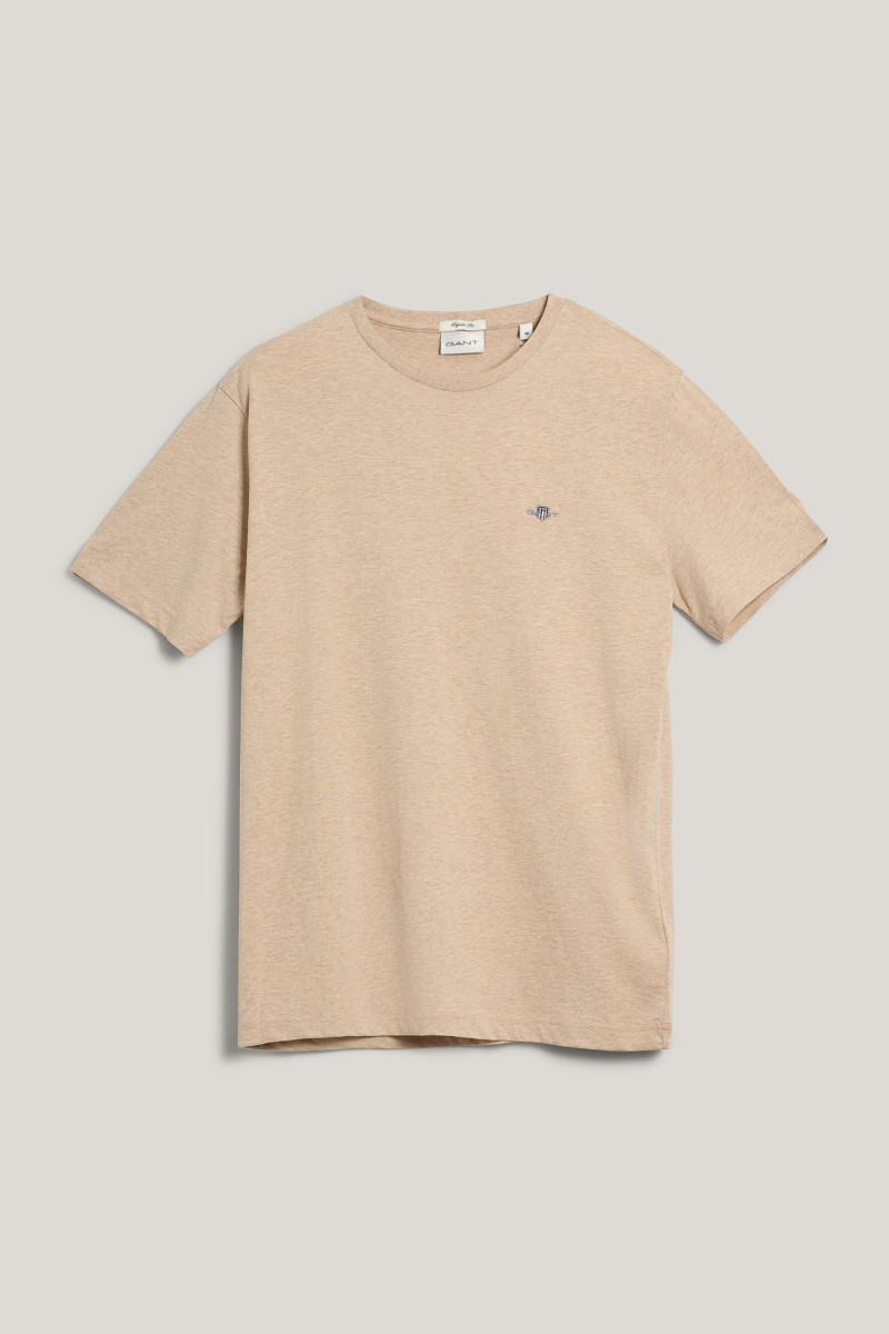 E-shop TRIČKO GANT REG SHIELD SS T-SHIRT KHAKI MEL