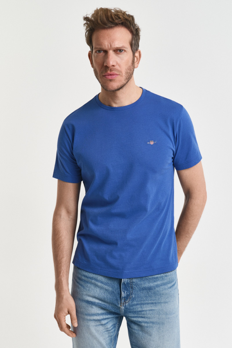 E-shop TRIČKO GANT REG SHIELD SS T-SHIRT RICH BLUE