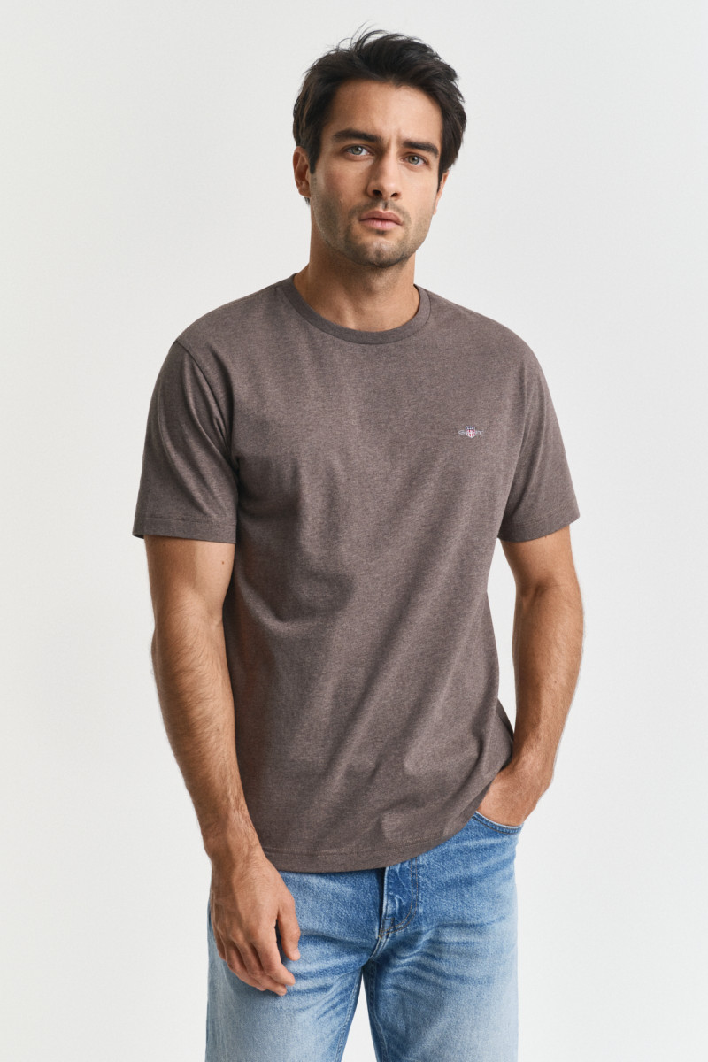 E-shop TRIČKO GANT REG SHIELD SS T-SHIRT SEAWOOD MELANGE