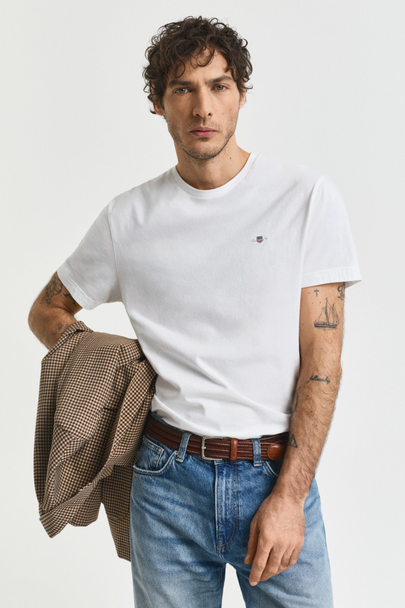 TRIČKO GANT REG SHIELD SS T-SHIRT WHITE