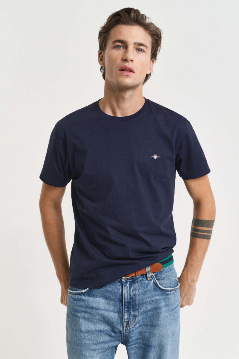 TRIČKO GANT SLIM SHIELD SS T-SHIRT EVENING BLUE