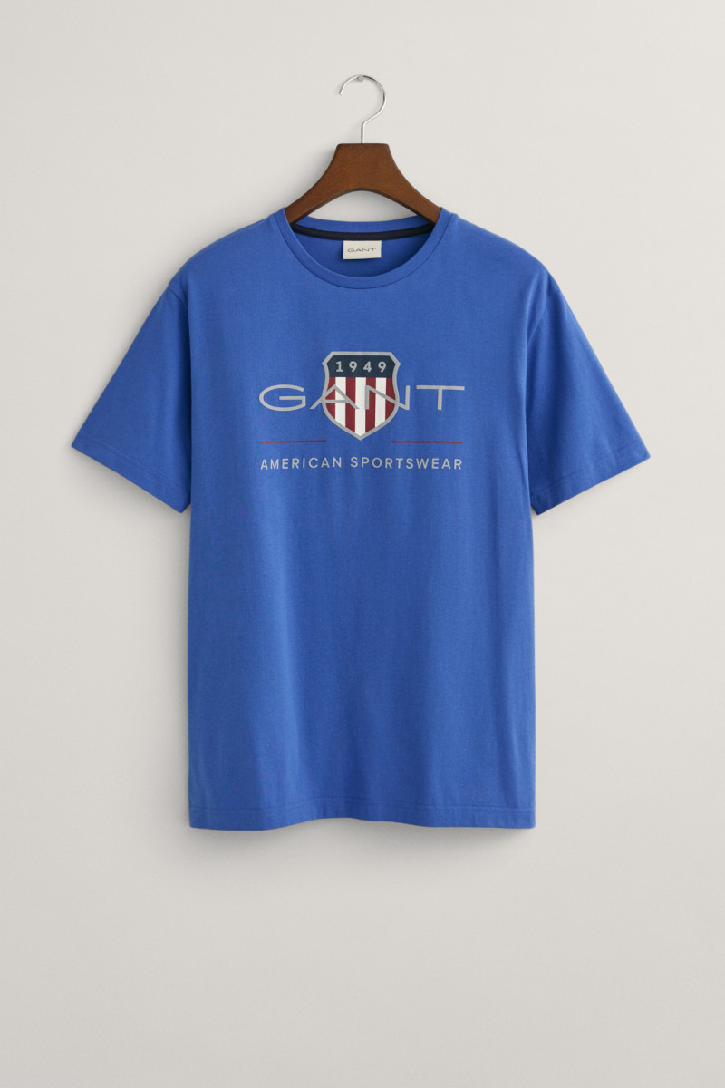E-shop TRIČKO GANT REG ARCHIVE SHIELD SS T-SHIRT RICH BLUE