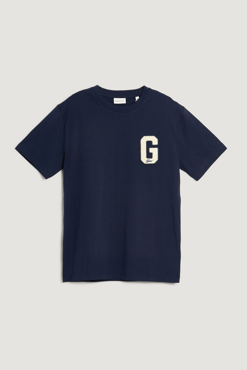 E-shop TRIČKO GANT G BADGE SS T-SHIRT EVENING BLUE