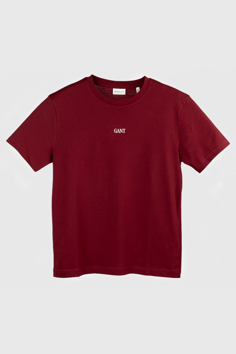 E-shop TRIČKO GANT SMALL GRAPHIC SS T-SHIRT PLUMPED RED