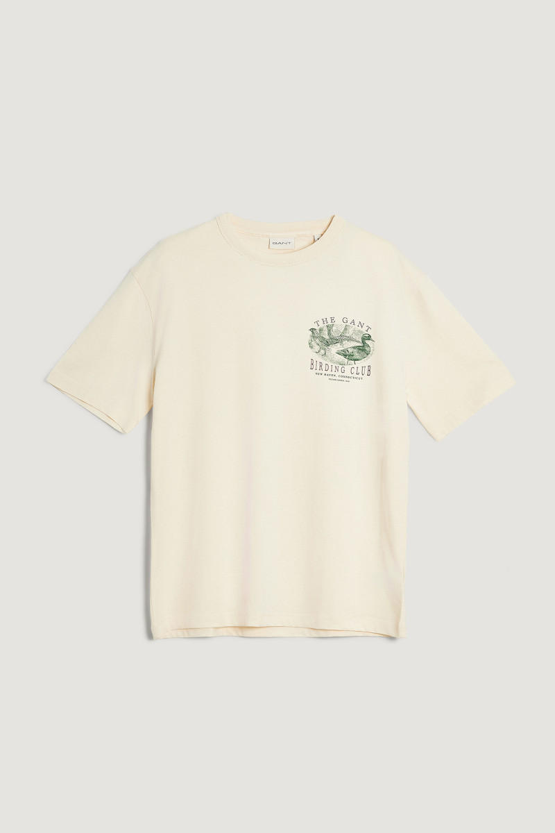 E-shop TRIČKO GANT GRAPHIC SS T-SHIRT IVORY WHITE