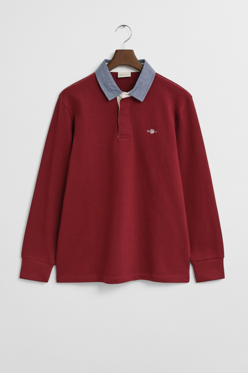 E-shop POLOKOŠILE GANT REG CHAMBRAY HEAVY RUGGER PLUMPED RED