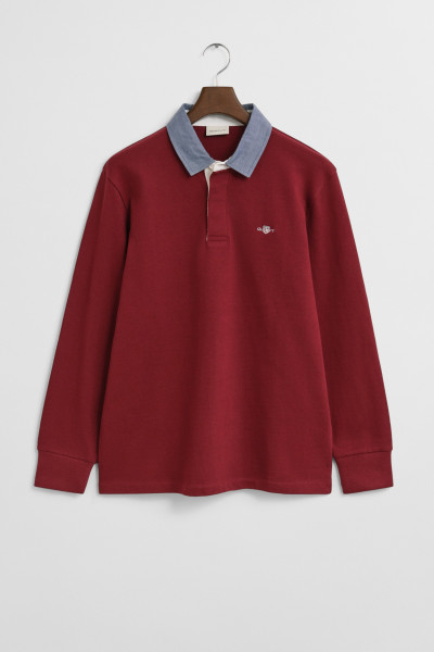 PÓLÓ GANT REG CHAMBRAY HEAVY RUGGER - Kép 1