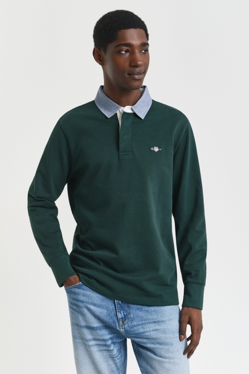 E-shop POLOKOŠILE GANT REG CHAMBRAY HEAVY RUGGER TARTAN GREEN
